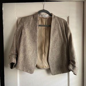 Babaton Atelier Power Short Blazer in Tweed